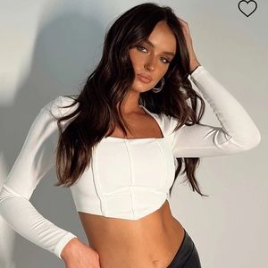 Princess Polly Long Sleeve Crop Top